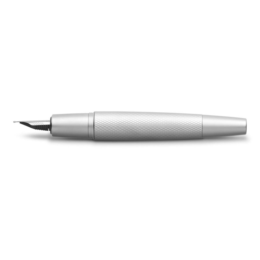 Faber-Castell - Penna stilografica e-motion Pure Silver, M